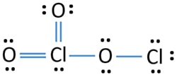 dichlorine monoxide Cl2O3 lewis structure